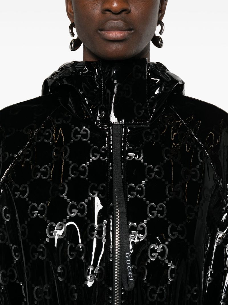Black Double G Lacquered Coat