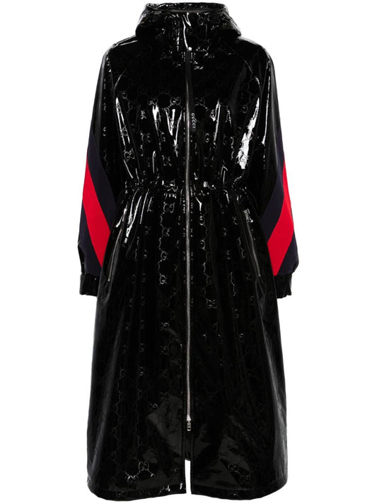 Black Double G Lacquered Coat