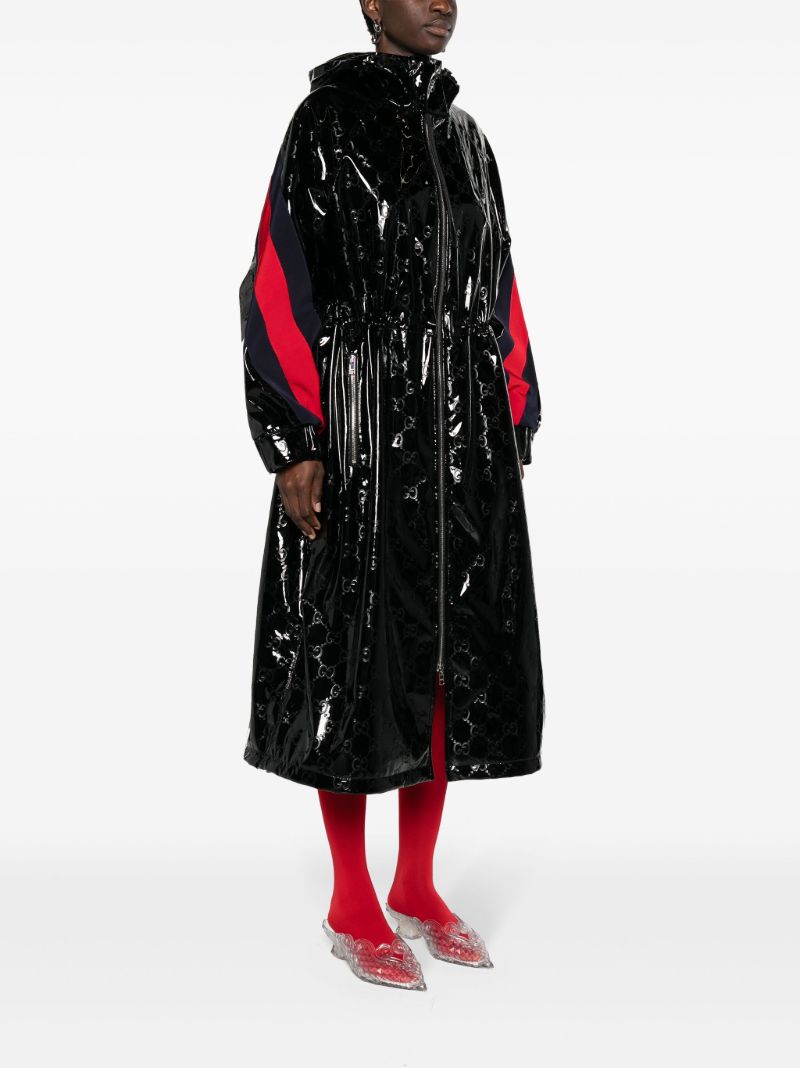 Black Double G Lacquered Coat