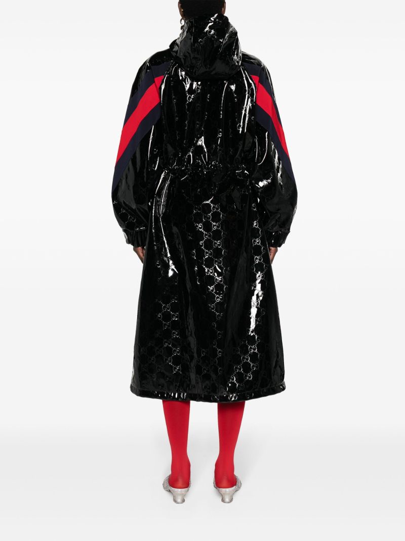 Black Double G Lacquered Coat