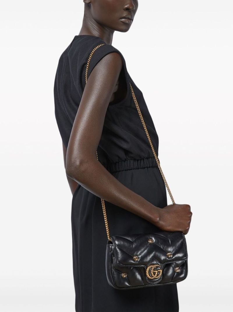 Black Marmont Leather Cross Body Bag