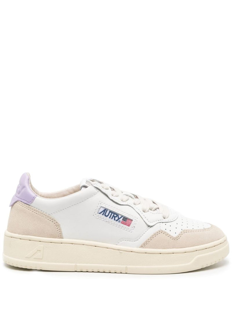 Purple Medalist Leather Sneakers