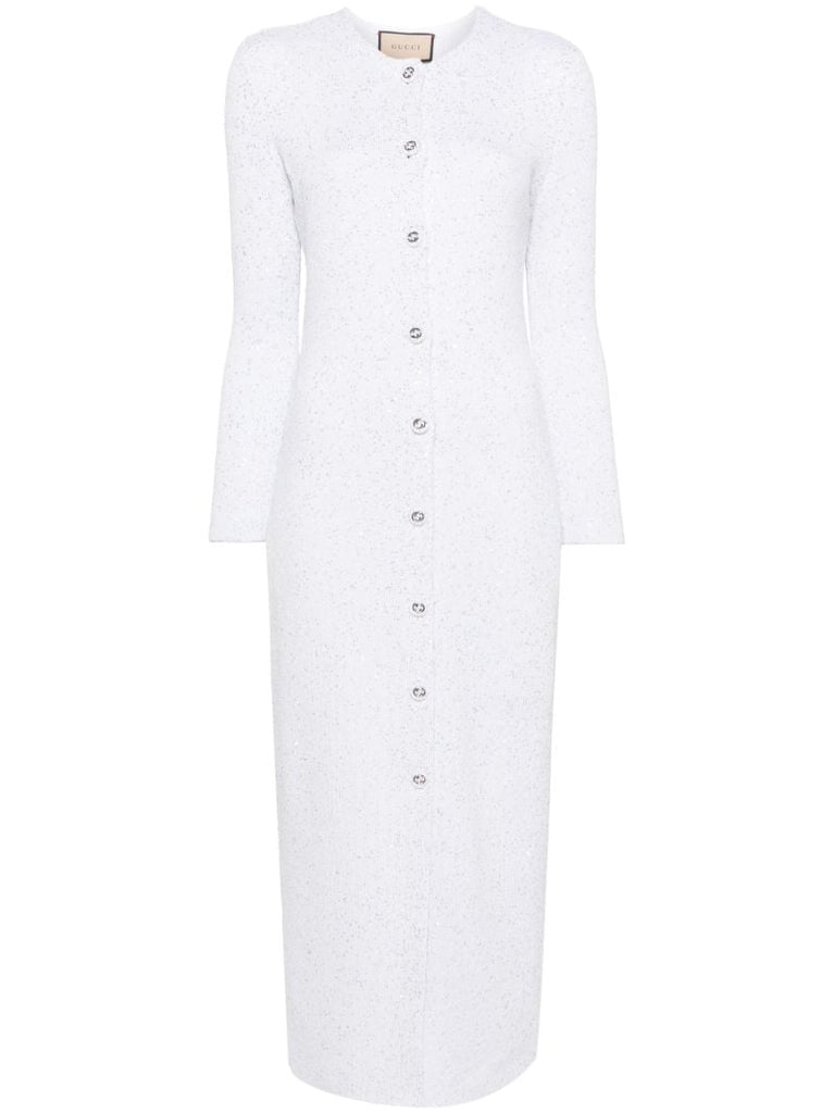 Grey LamÃ_x0083_Â© Knit Maxi Dress