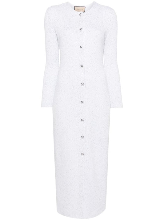 Grey LamÃ_x0083_Â© Knit Maxi Dress