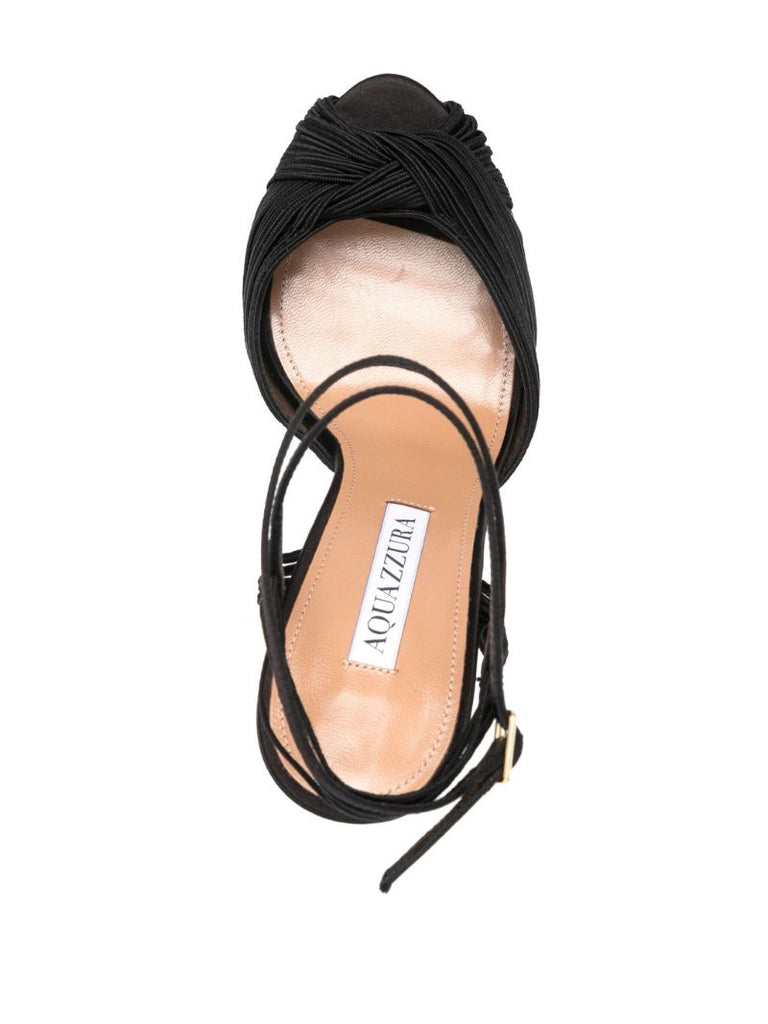 Black Bellini Beauty Plateau 130 Leather Sandals