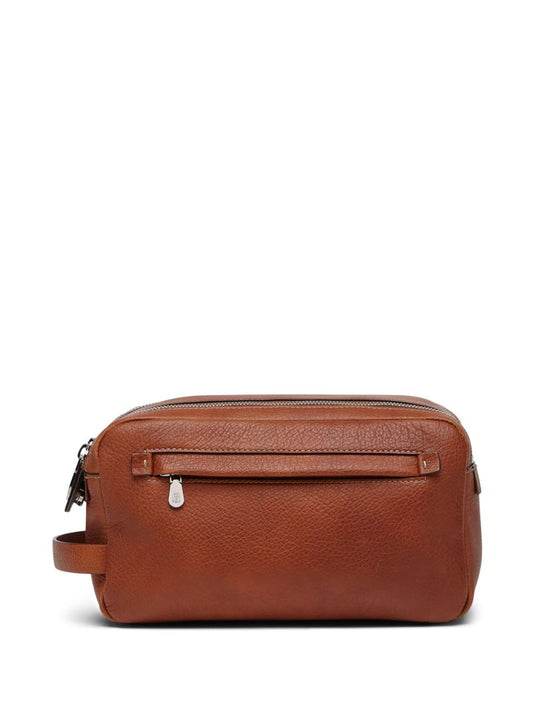 Brown Leather Washbag