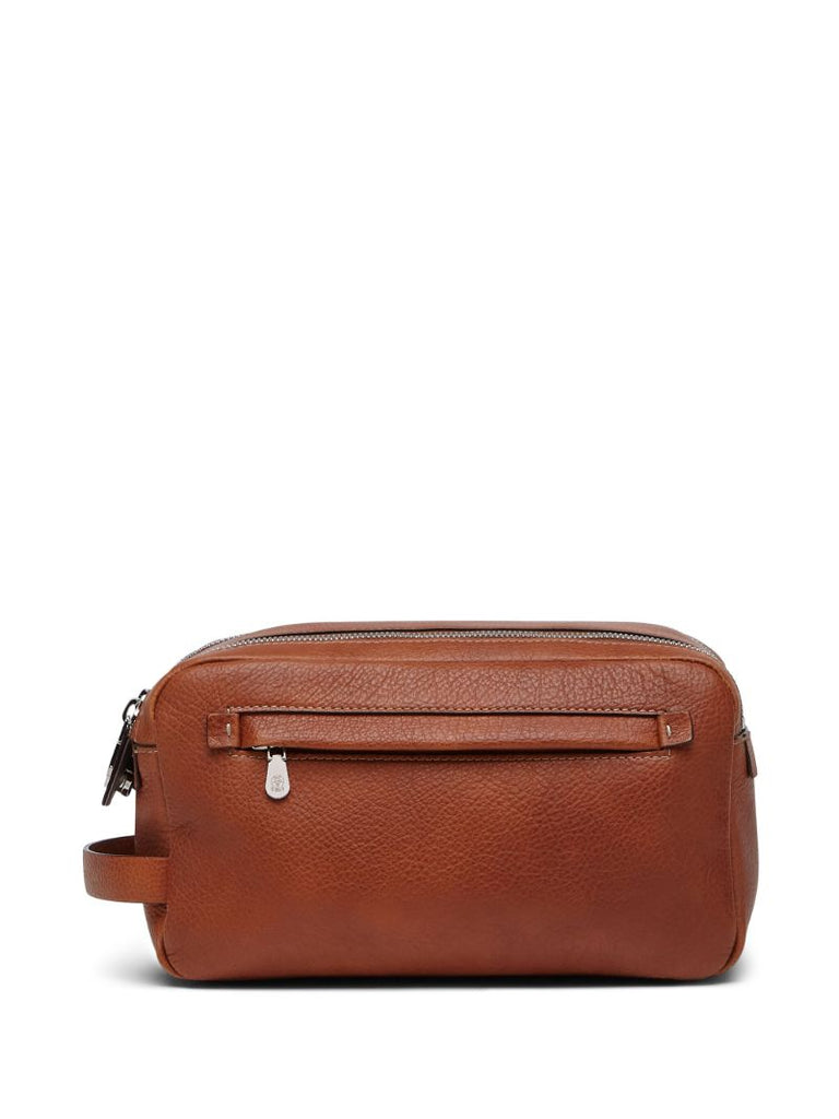 Brown Leather Washbag
