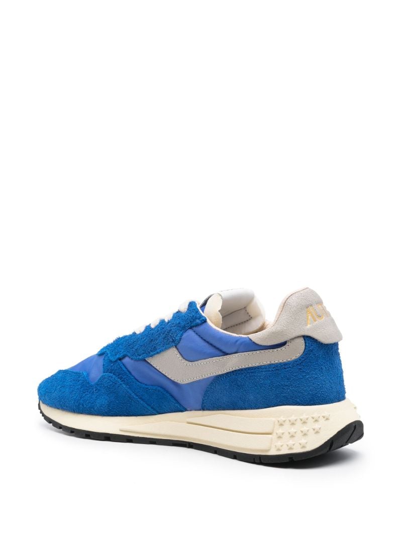 Blue Reelwind Suede-trimmed Sneakers