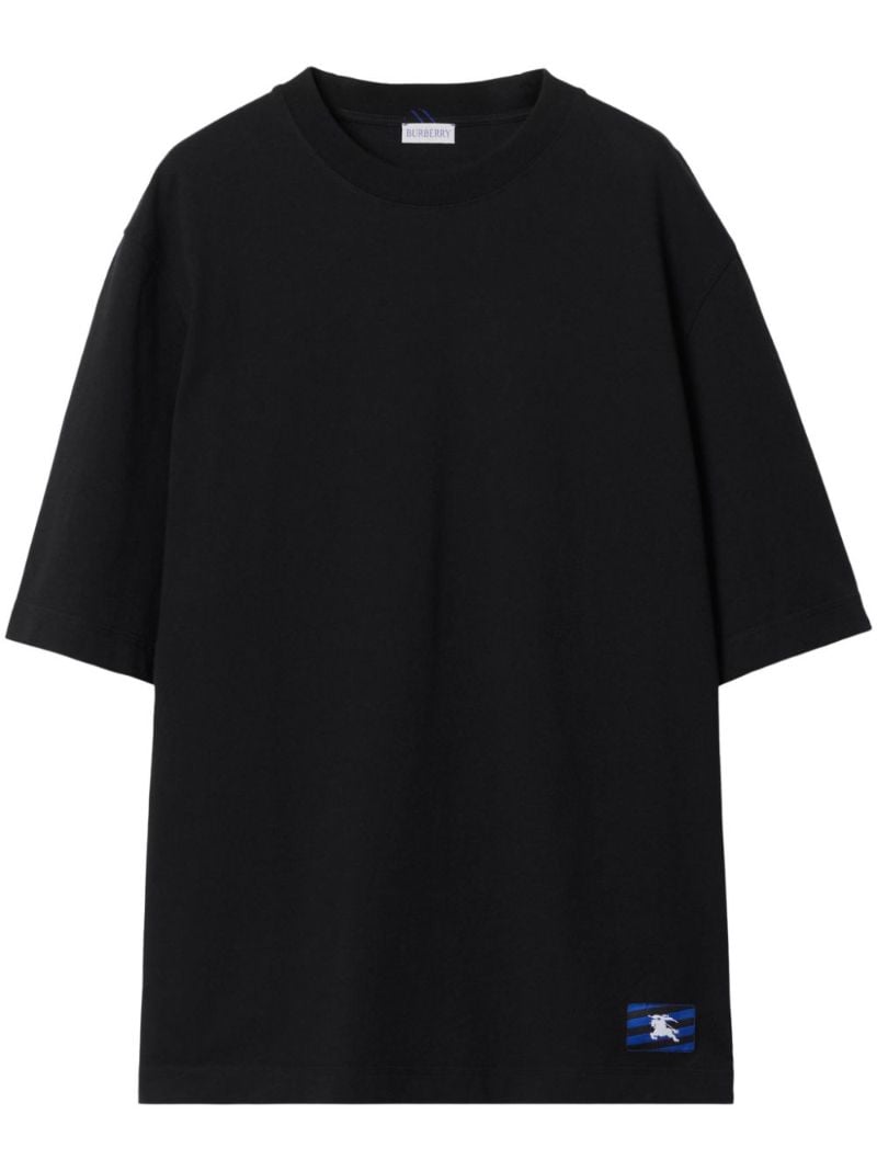 Black Equestrian Knight-appliquÃ_x0083_Â© T-shirt