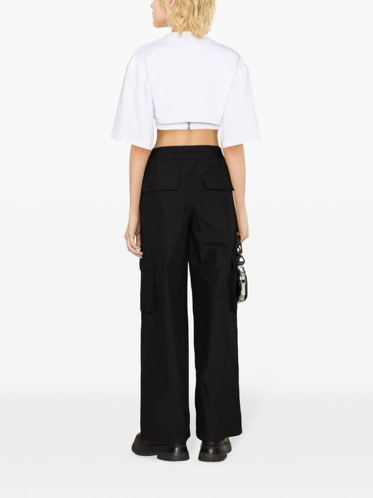 Black Ripstop Cargo Trousers