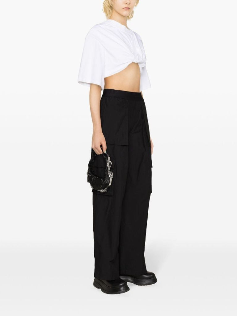 Black Ripstop Cargo Trousers