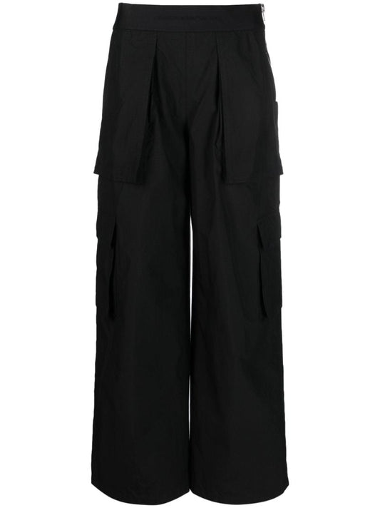 Black Ripstop Cargo Trousers