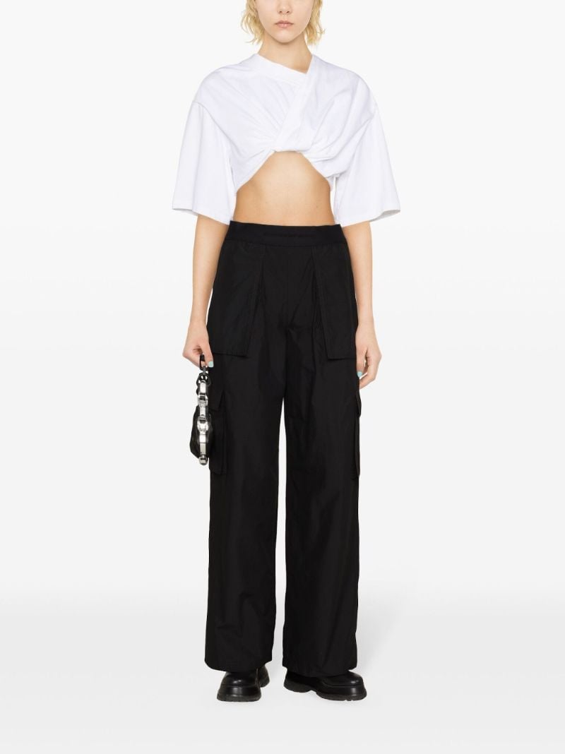 Black Ripstop Cargo Trousers