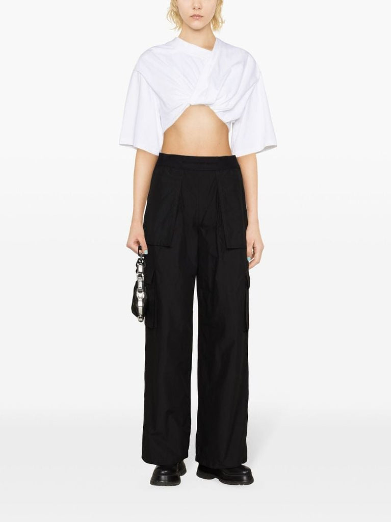 Black Ripstop Cargo Trousers