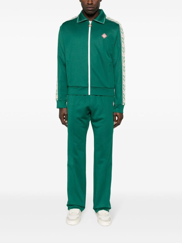 Green Logo-appliquÃ_x0083_Â© Zip-up Sweatshirt
