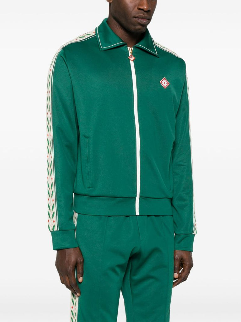 Green Logo-appliquÃ_x0083_Â© Zip-up Sweatshirt