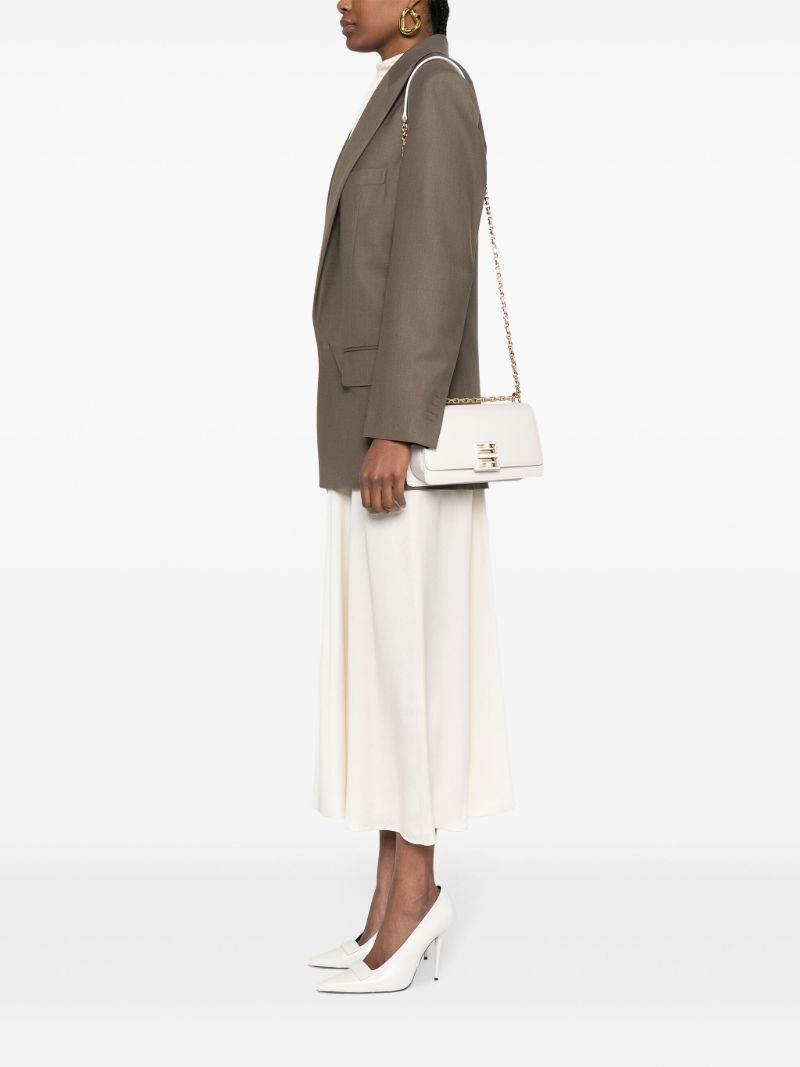 White 4g Leather Cross Body Bag
