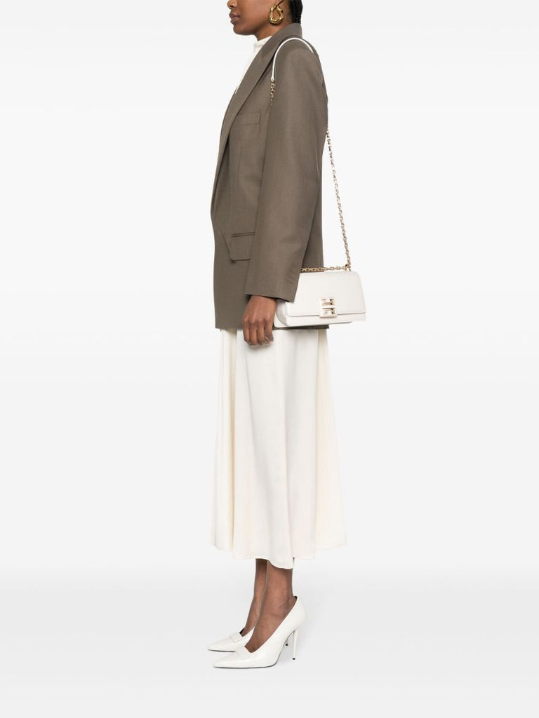 White 4g Leather Cross Body Bag
