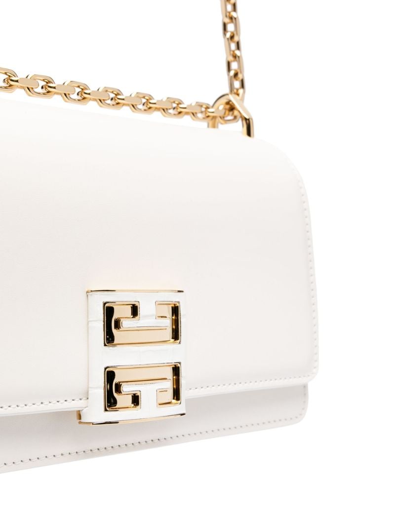 White 4g Leather Cross Body Bag