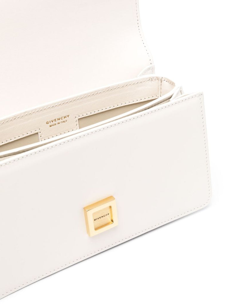 White 4g Leather Cross Body Bag