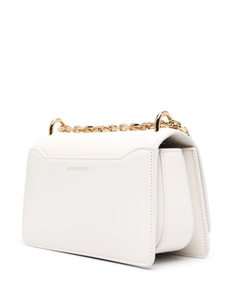 White 4g Leather Cross Body Bag