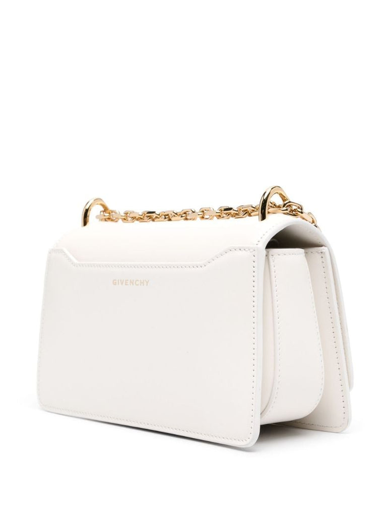 White 4g Leather Cross Body Bag