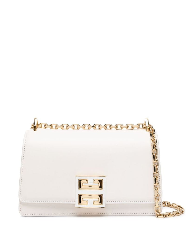 White 4g Leather Cross Body Bag