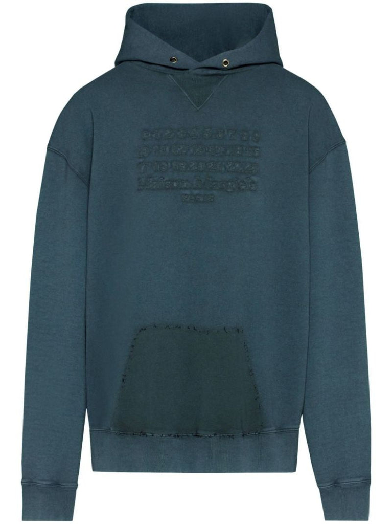 Blue Reverse Cotton Hoodie
