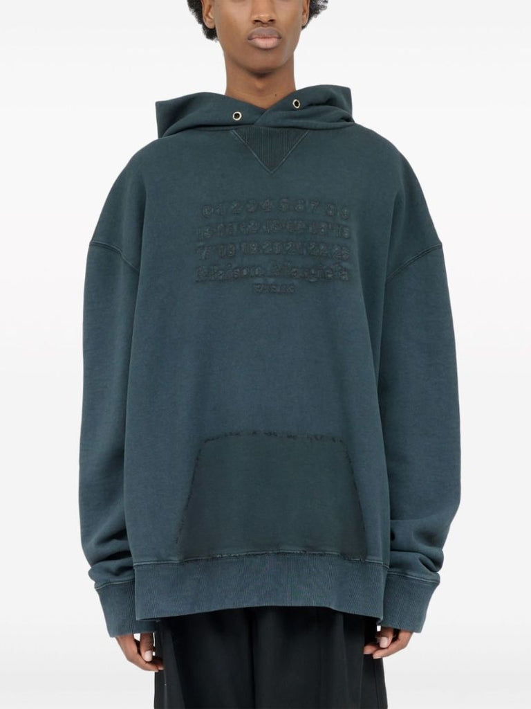 Blue Reverse Cotton Hoodie