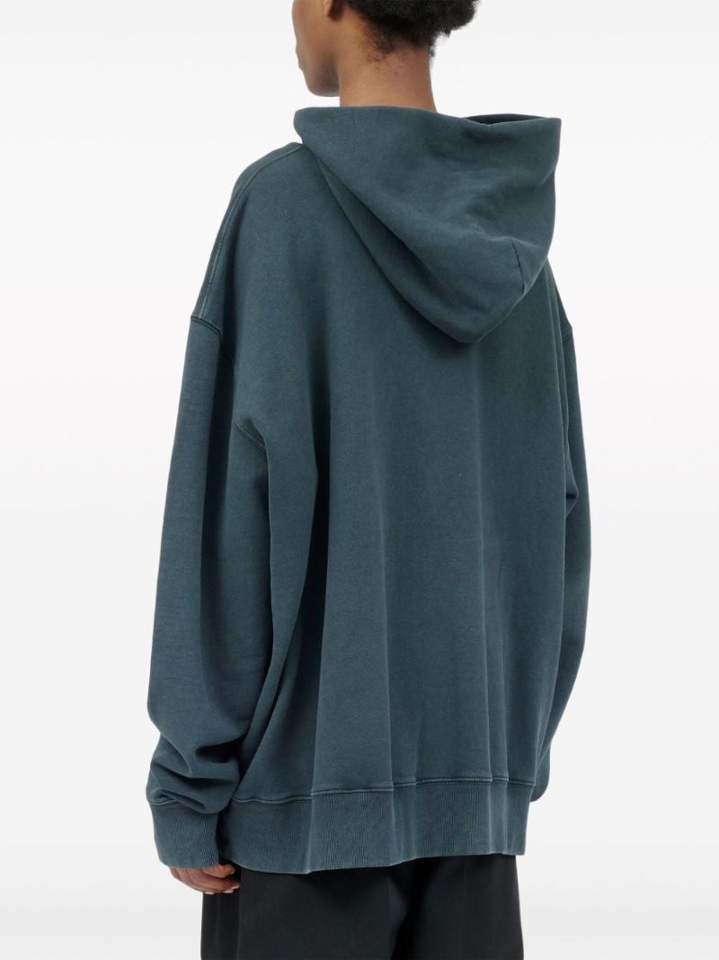 Blue Reverse Cotton Hoodie
