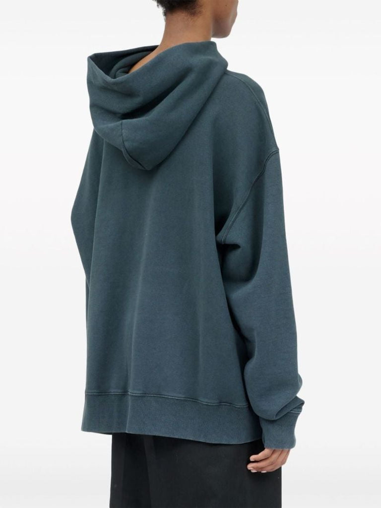Blue Reverse Cotton Hoodie