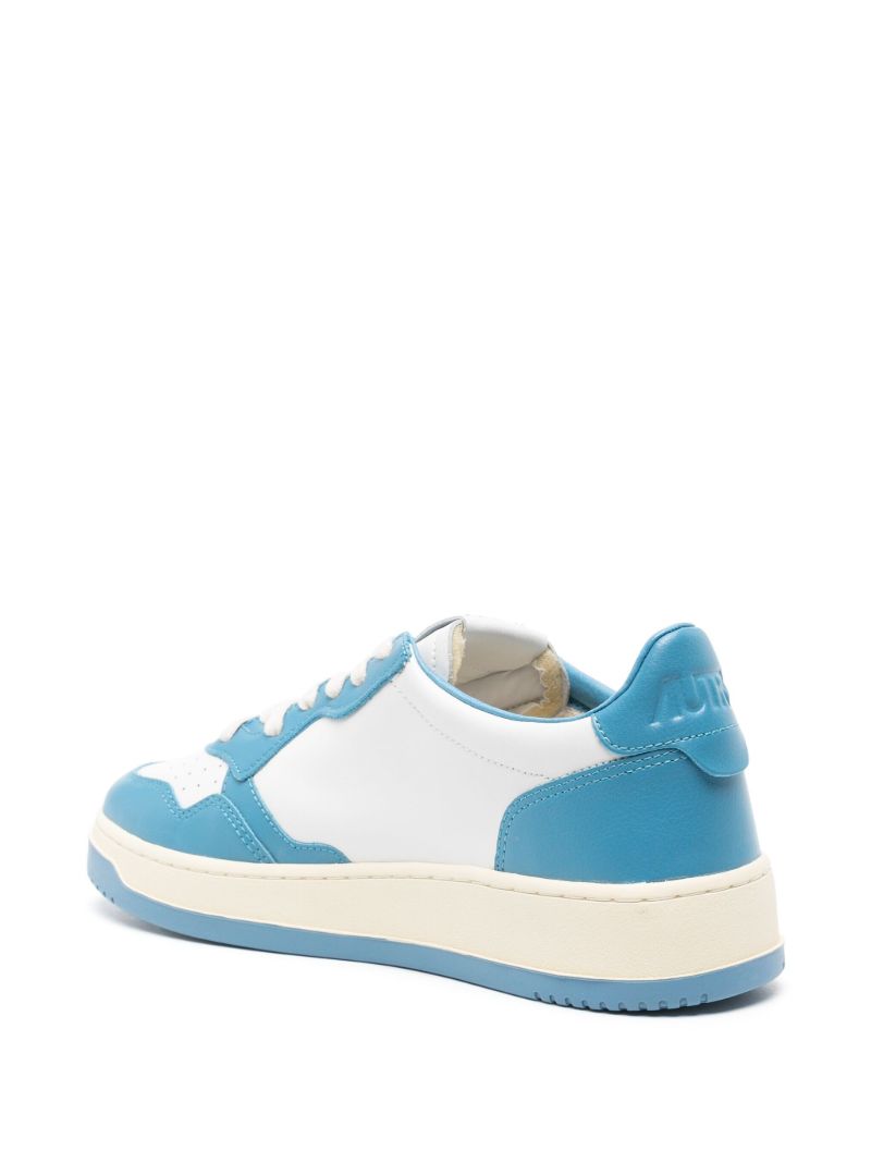 White Medalist Leather Sneakers