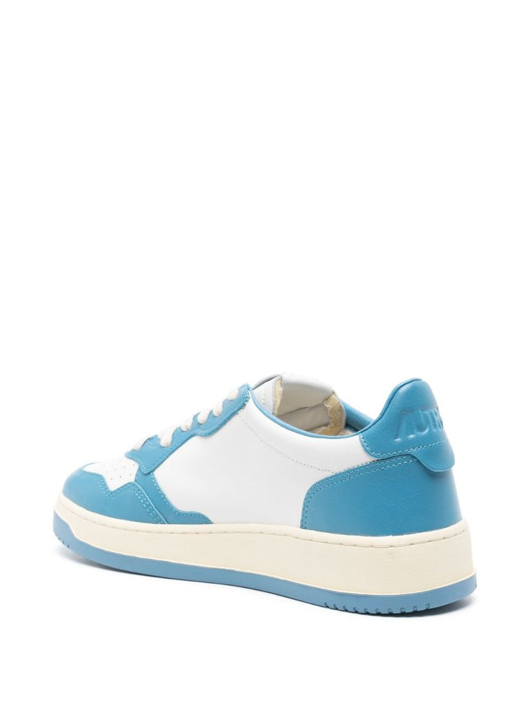 White Medalist Leather Sneakers
