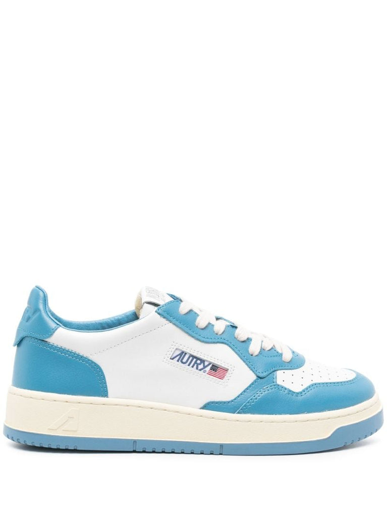 White Medalist Leather Sneakers