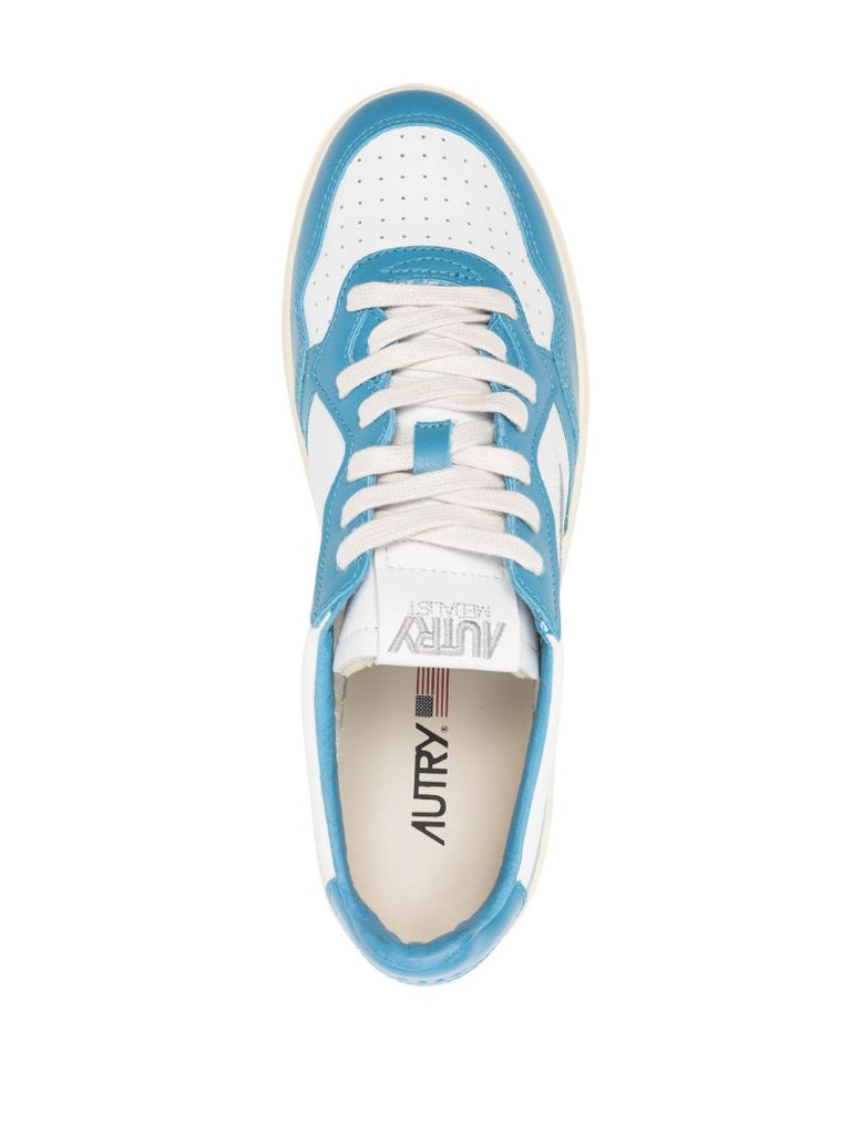 White Medalist Leather Sneakers