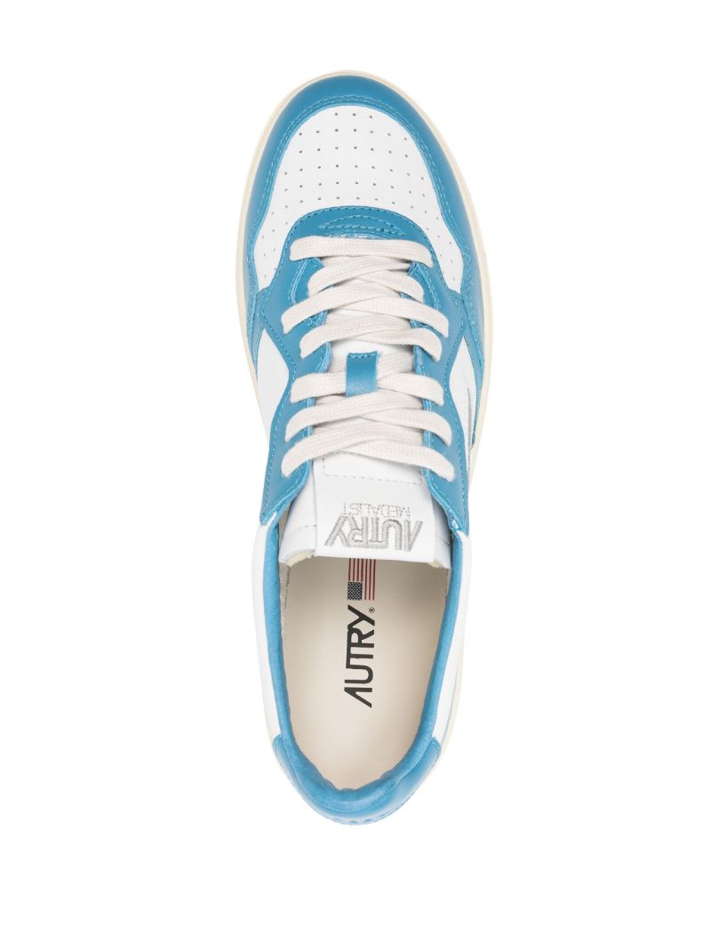White Medalist Leather Sneakers