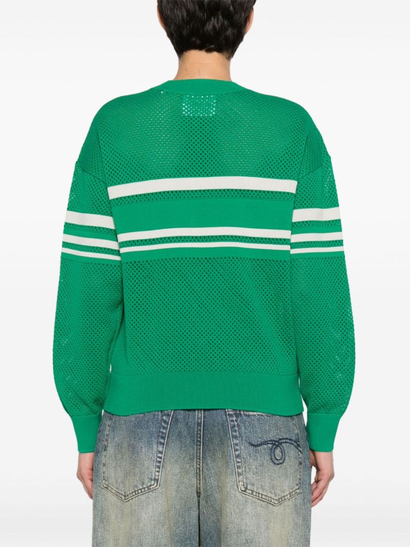 Green Arwen Open-knit Sweater