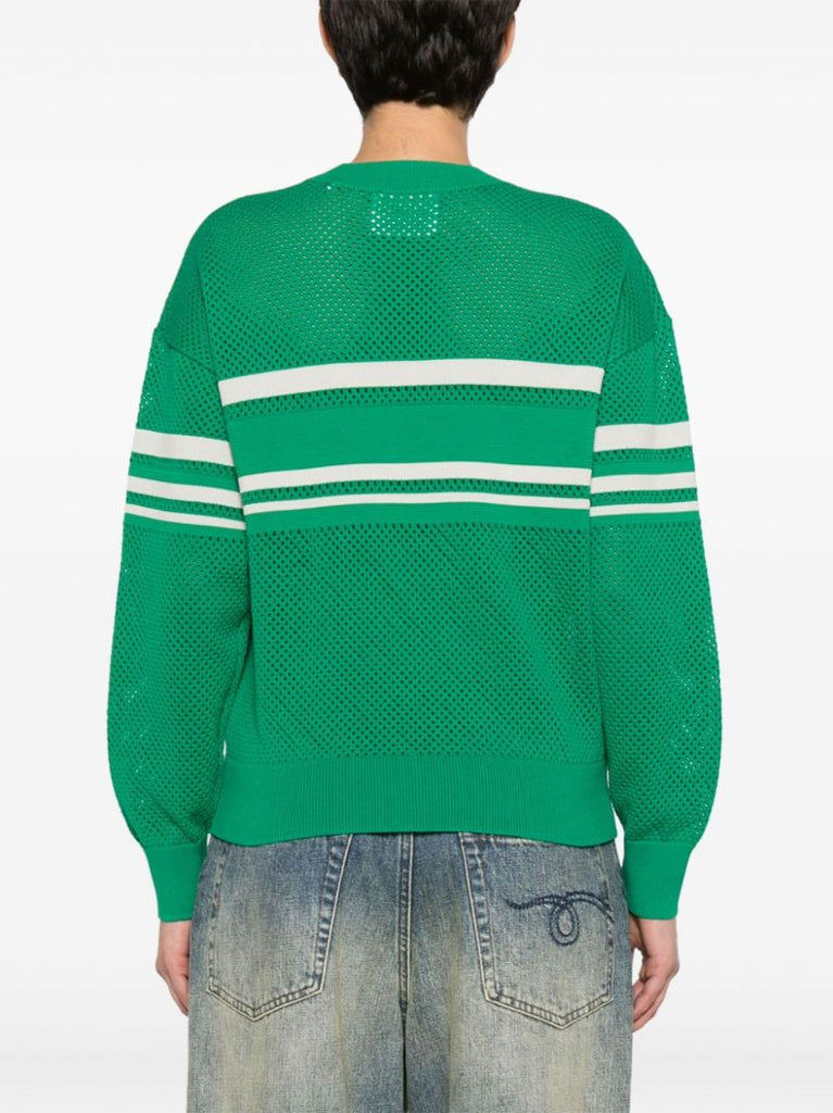 Green Arwen Open-knit Sweater