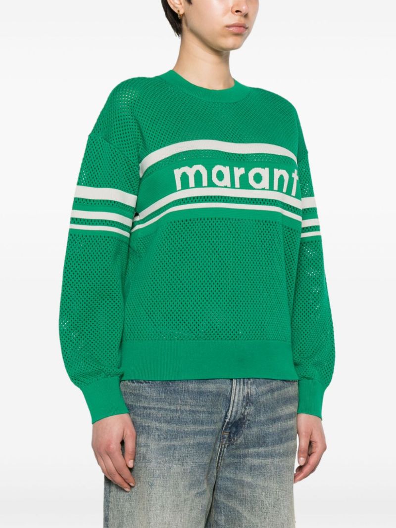 Green Arwen Open-knit Sweater