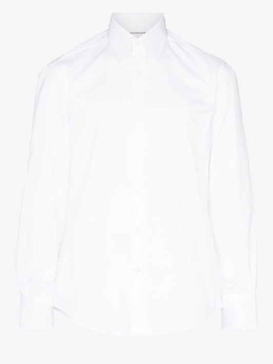 White Cotton Twill Shirt