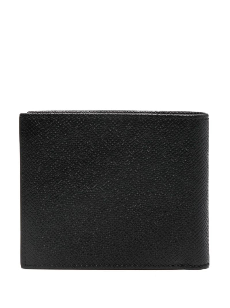 Black Logo-applique Leather Wallet