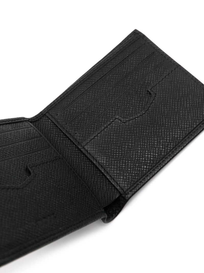 Black Logo-applique Leather Wallet