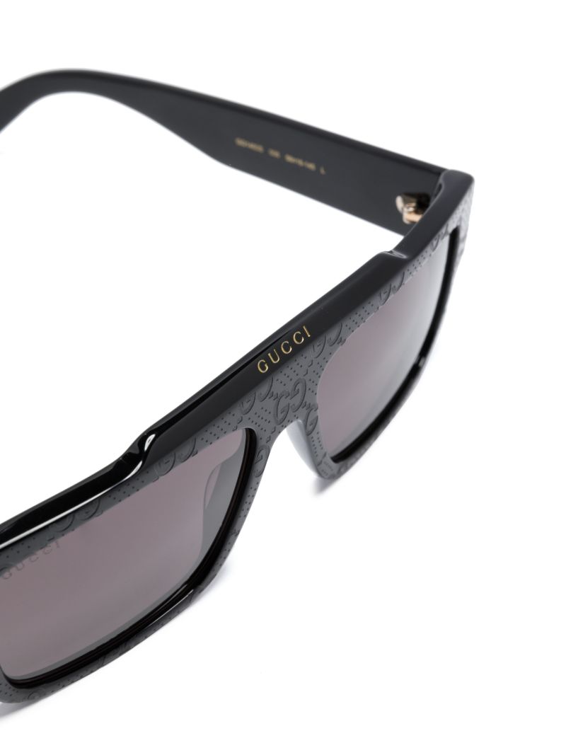 Black Gg Supreme Rectangle-frame Sunglasses
