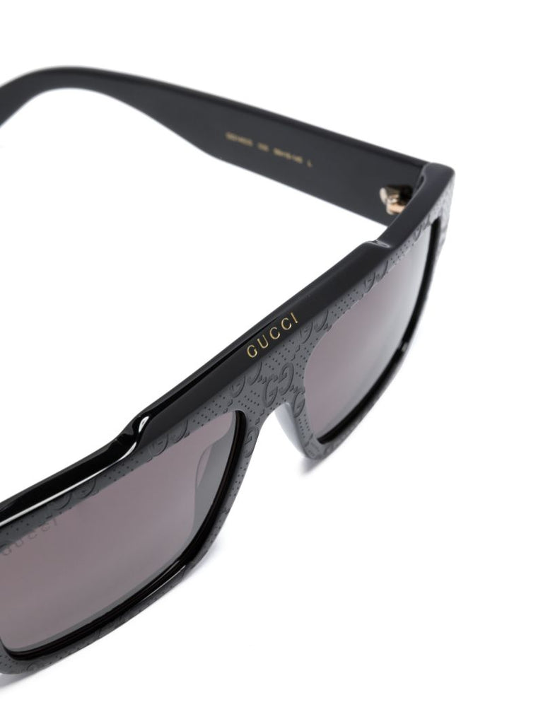 Black Gg Supreme Rectangle-frame Sunglasses