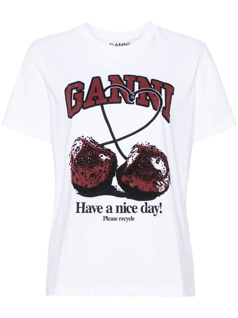 White Cherry Cotton T-shirt