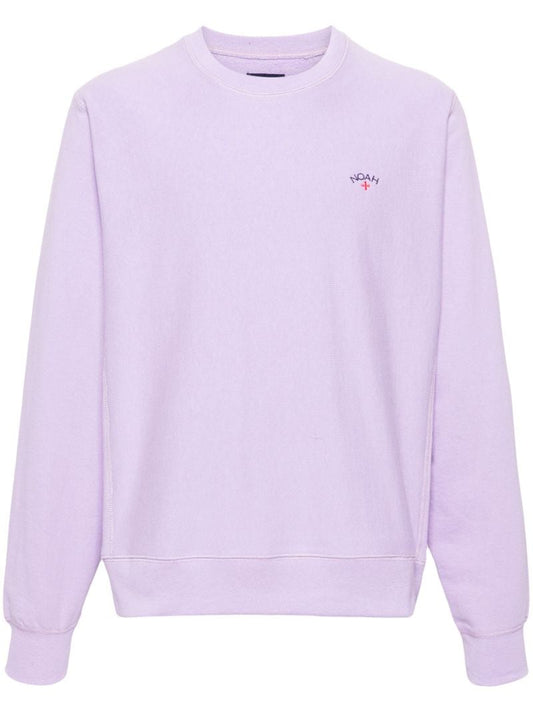 Purple Logo-embroidered Cotton Sweatshirt