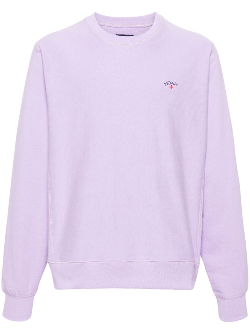 Purple Logo-embroidered Cotton Sweatshirt