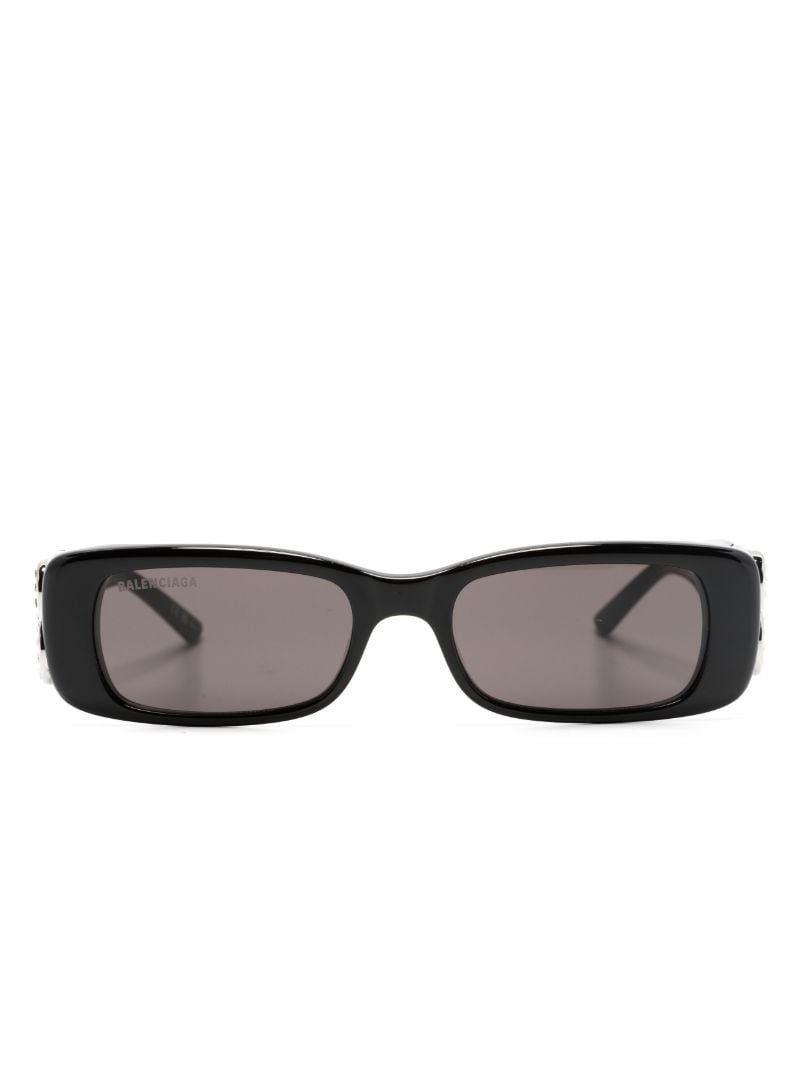 Black Dinasty Rectangle-frame Sunglasses
