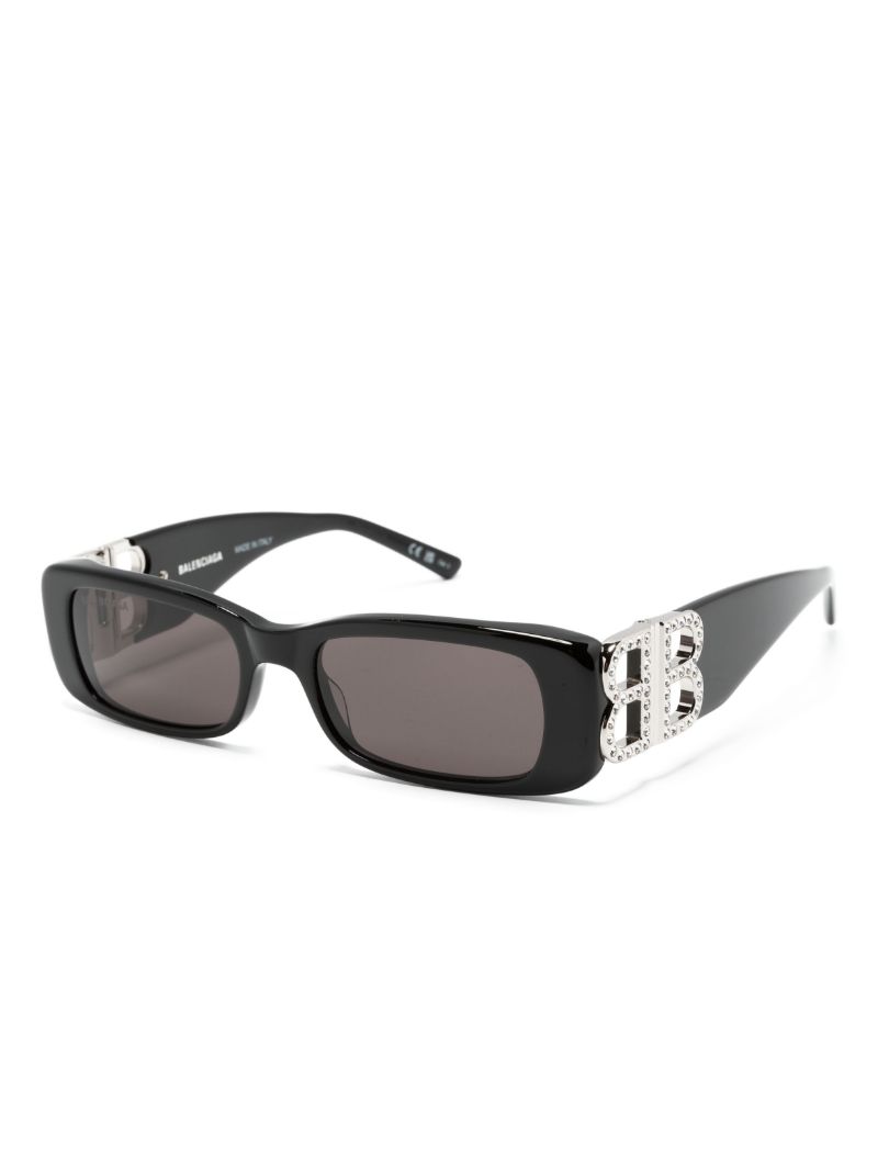 Black Dinasty Rectangle-frame Sunglasses