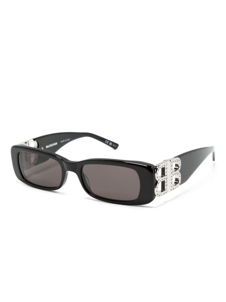 Black Dinasty Rectangle-frame Sunglasses